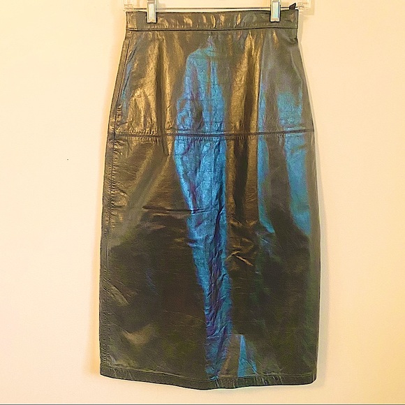 SOLD ( 75$) Leather long skirt - Picture 1 of 9